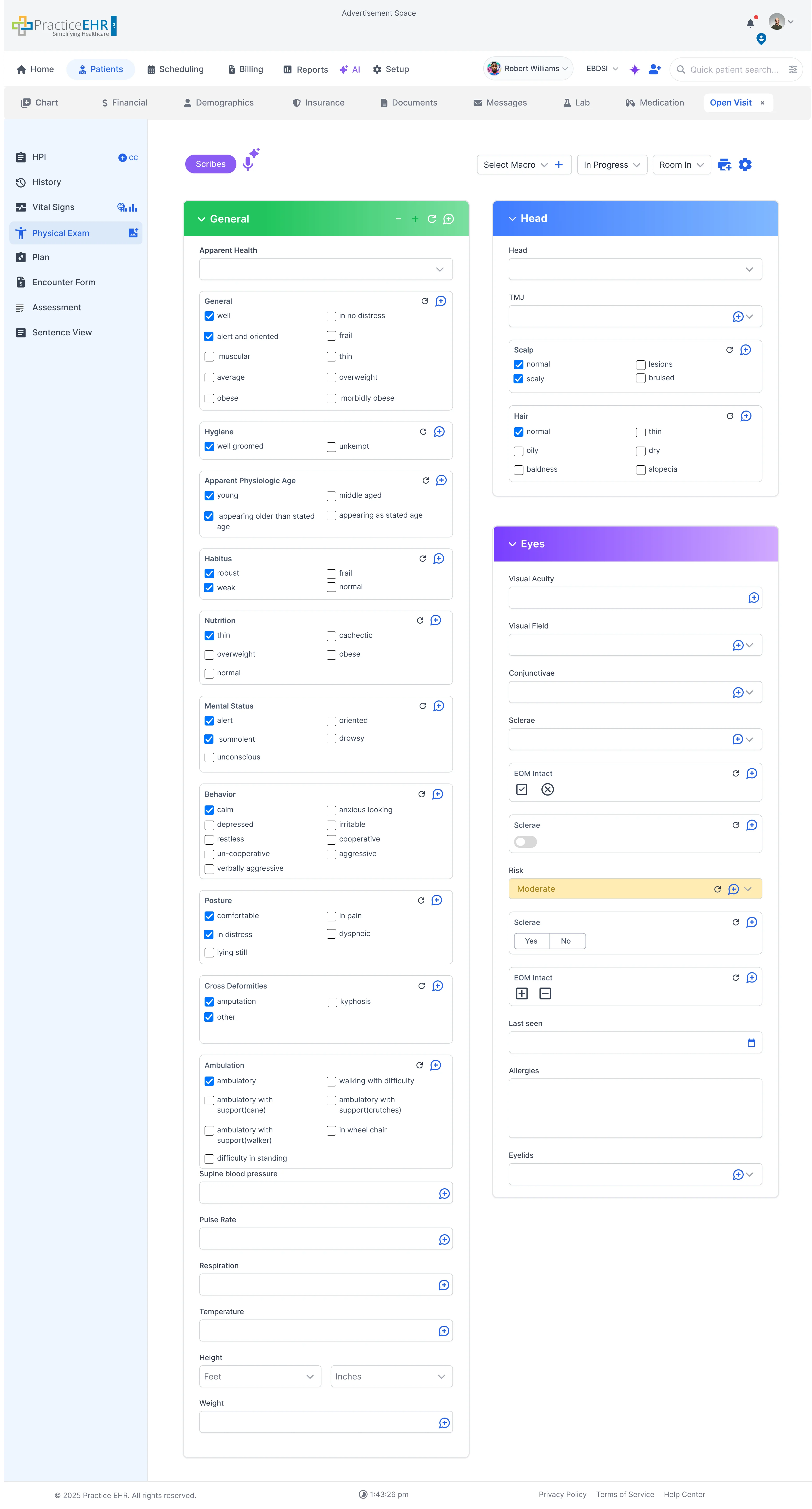 Open Visit - Physical Exam